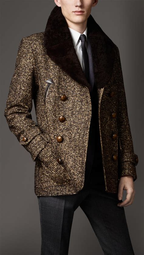 ebay burberry mens coat|burberry pea coat sale men.